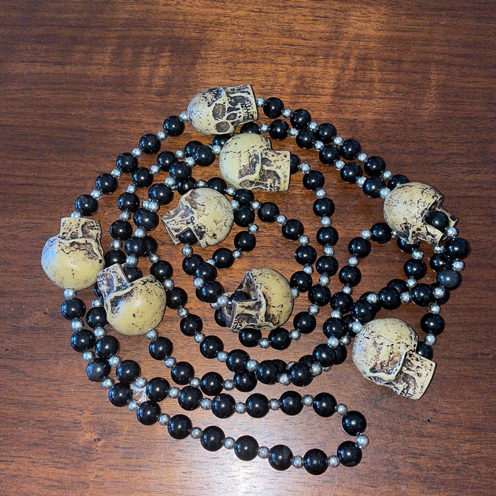 Skull & Black Beads from New Orleans. Sold.